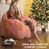 Bean Bag Chairs for Adults, Faux Fur Bean Bag Chair with Filler, Soft Plush Living Room Beanbag Chair Armrest Bean Bag Couch for Reading - 2 of 4