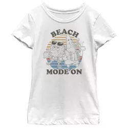 Girl's SpongeBob SquarePants Beach Mode On  T-Shirt - White - X Small