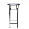 Sapphtopaz Modern Round Outdoor End Table Outdoor Side Table with Iron Frame, Patio Table Small Table Outdoor Table for Backyard, Balcony, Porch - 2 of 4