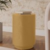 LeisureMod 14” Wide Round Side Table in Fiberstone End Table with Tapered Base, No Assembly for Indoor and Outdoor Use Ramble Collection - 2 of 4