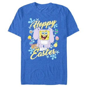 Men's SpongeBob SquarePants Colorful Hoppy Easter T-Shirt - 1 of 4