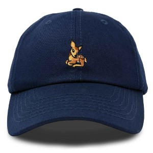 Dalix Fawn Embroidered Cotton Dad Hat Deer Adjustable Casual Baseball Cap Nature - 1 of 4