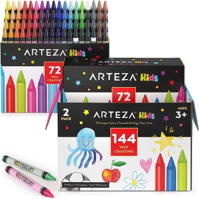 Arteza Kids Wax Crayons, 72 Pieces - 2 Pack (ARTZ-4406)