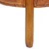 Traditional Leather Stool Brown - Olivia & May: Round Wood Frame, No Assembly, Spot Clean - 4 of 4