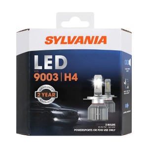 SYLVANIA 9003 LED -  Fog Lights For Cars and Trucks - Headlight Bulbs for Off Road Powersports - 6000k Cool White LED Light - Long-Lasting Bulbs - 1 of 4