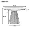 Round Wood Dining Table for 4, Retro Minimalist Design, Elegant Kitchen or Dining Room Table – Cuddlewood - 4 of 4