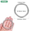 Unique Bargains Dream Catcher Stainless Steel Macrame Wreath Floral Round Metal O Rings 5 PCS - 3 of 4
