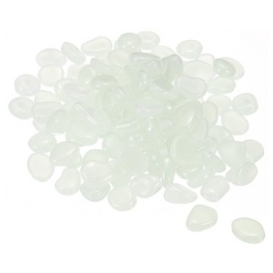 Unique Bargains Fish Tank Decoration Glowing Pebbles 8-11mm 500 Pcs - 1 of 4