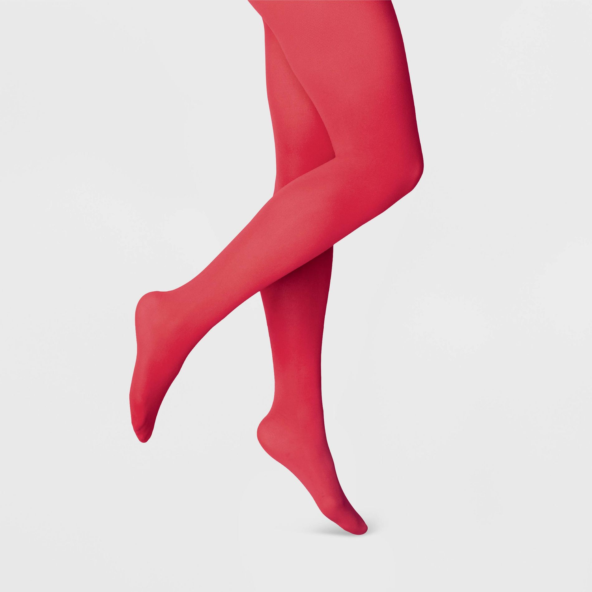 Women's 50D Opaque Tights - A New Day™ Holiday Red S/M