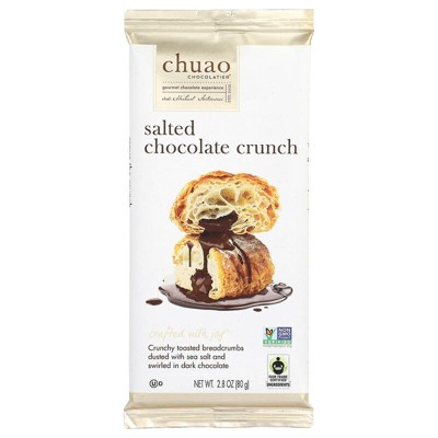 Chuao Chocolatier, Dark Chocolate Bar, Salted Chocolate Crunch, 2.8 oz