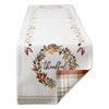 Design Imports  Thankful Autumn Wreath Reversible Embellished Table Runner - 2 of 4