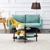 Oval Glass Coffee Table, Modern Table in Living Room Leg Tea Table, 3-layer Tempered Glass Table - 3 of 4