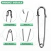 Unique Bargains Durable Sewing Upholstery Spring Lock Blanket Bulk Large Safety Pins 30 Pcs - 2 of 4