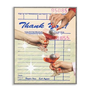 Stupell Industries Drink Cheers Restaurant Check Black Framed Giclee Art - 1 of 4