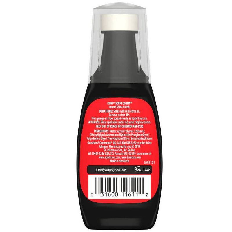 KIWI Scuff Cover Liquid Shoe Polish Black Bottle with Sponge Applicator - 2.4oz, 3 of 6