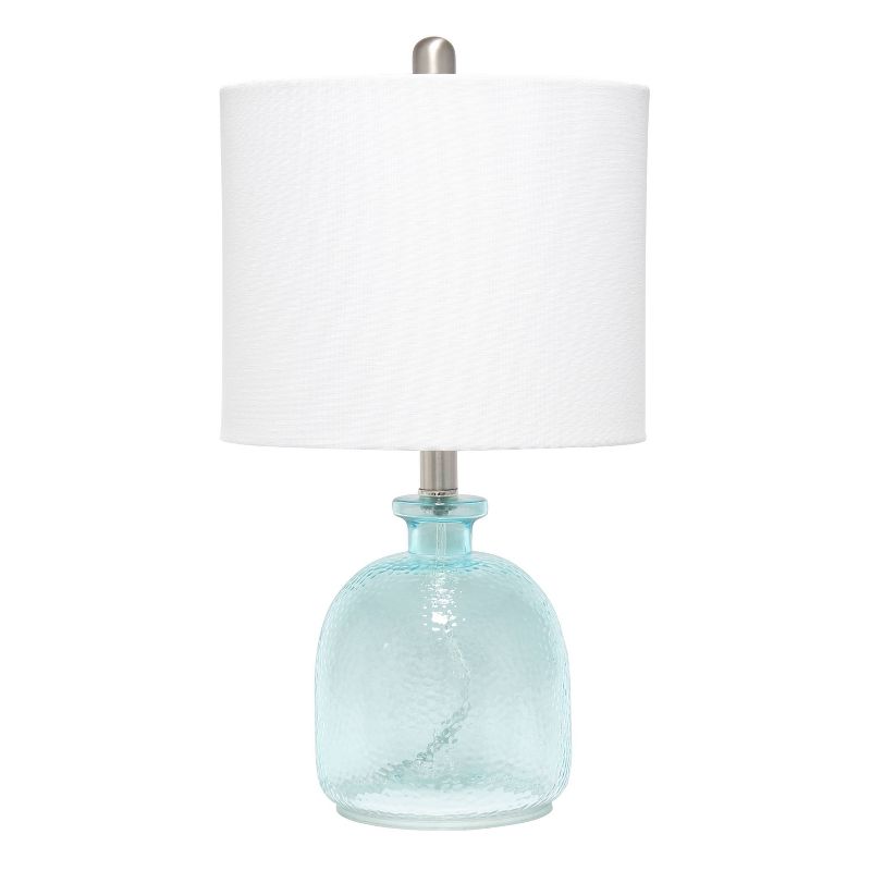 Mercury Hammered Glass Jar Table Lamp with Linen Shade  - Lalia Home, 1 of 8