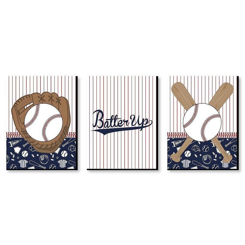 Big Dot of Happiness Batter Up - Baseball - Sports Themed Nursery Wall Art, Kids Room Decor & Game Room Home Decor - 7.5 x 10 inches - Set of 3 Prints, 1 of 8