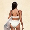 Women's Crochet Trim White One-Piece Swimsuit with Cutout Details - Cupshe - 3 of 4