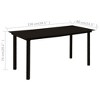 vidaXL Patio Outdoor Dining Table with Glass Top Porch Garden Furniture Steel - 4 of 4