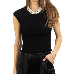 Women's Vivi Pearl Trim Top - BiBi - 1 of 4