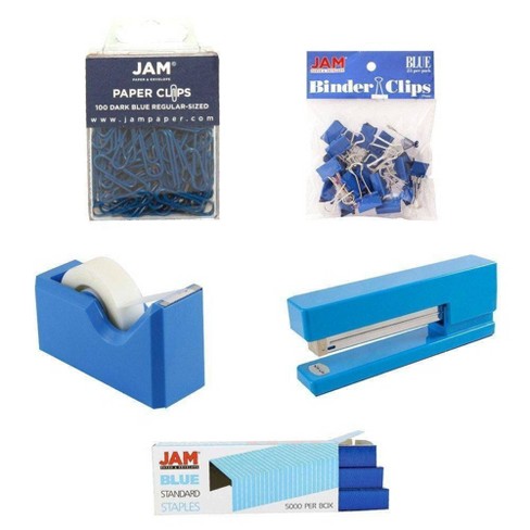 JAM PAPER Office & Desk Sets - 1 Stapler & 1 Tape Dispenser - Gold - 2/Pack