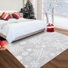 Christmas Area Rug Christmas Snowflakes Pattern Floor Cover - 3 of 4