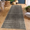 Modern Striped Area Rug Machine Washable Area Rug Stain Resistant Easy Cleaning Indoor Carpet With Non-Slip Backing Low Pile Rug - 3 of 4