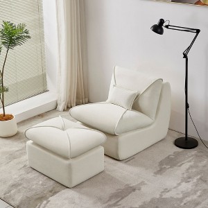 NicBex Couches for Living Room Recliner Single Seat Upholstered Lounge Chair Sofa Modern Design Accent Sofa with Ottoman - 1 of 4
