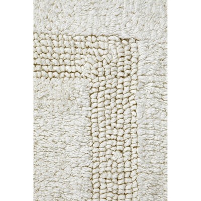 Ivory Cotton Reversible Plush Bath Rug 21" x 34"