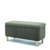 Okak Modern Pull-Open Top Comfy Boucle Ottoman Bench with Storage,Upholstered Storage Ottoman for Bedroom,Entrance - 4 of 4