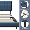 Yaheetech Upholstered Platform Bed Frame with Tufted Height Adjustable Headboard - 4 of 4