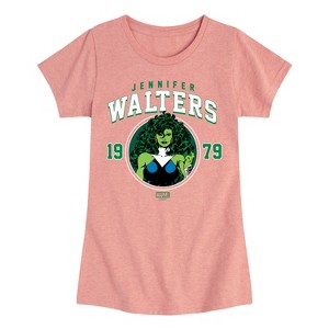 Girls' - Marvel - She-Hulk Walters Fitted Short Sleeve Graphic T-Shirt - 1 of 4