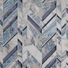 HomeRoots 4' X 6' Ivory Blue And Gray Chevron Distressed Area Rug - 4 of 4