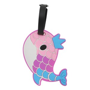 Unique Bargains Whale Luggage Tag Purple Blue 1 Pc - 1 of 4