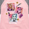 Girls' - Mattel - Girl Squad Pop Art Shirt Tail Raglan Graphic T-shirt - 2 of 4