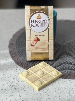 Ferrero Rocher Premium White Chocolate Hazelnut Bar, Valentine's Day  Chocolate, 3.1 oz