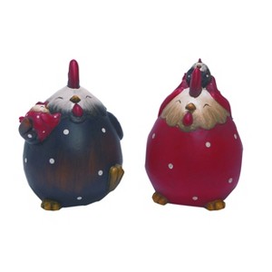 Transpac Terracotta Chicken Family Decor Set of 2 Spring Home Decorations - 1 of 1