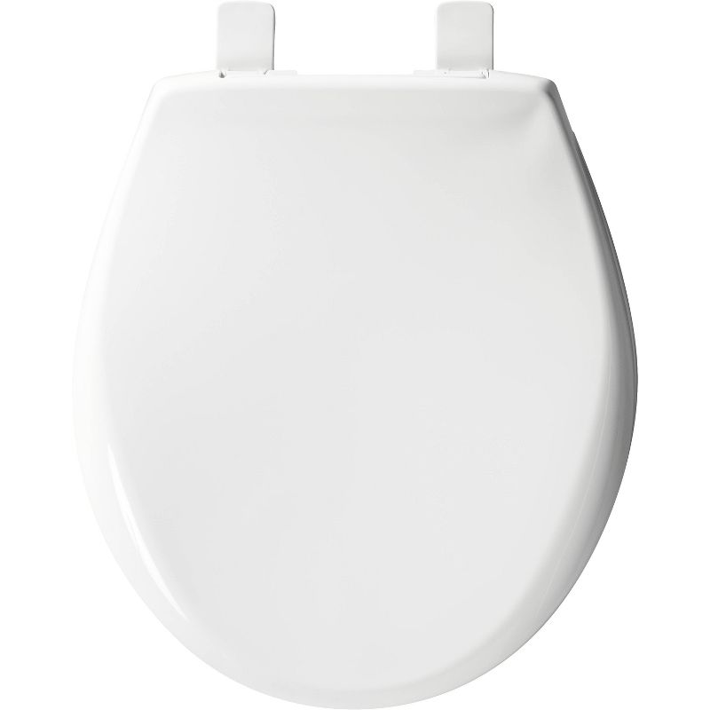 Affinity Soft Close Round Plastic Toilet Seat with Easy Cleaning and Never Loosens White - Mayfair by Bemis, 3 of 11