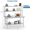 Winado 60 X 30 In. Stainless Steel Table With Overshelves And Detachable Hooks - 2 of 4