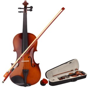 SEVOBAL Orchestral String Instruments 4/4 Acoustic Violin Set with Case Bow Rosin for Violin Students, Green, 31.5"*10.43"*5.12" - 1 of 4