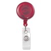 Advantus Translucent Retractable ID Card Reel, 30" Extension, Red, 12/Pack - image 2 of 4