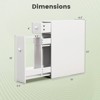 Costway Bathroom Floor Cabinet Toilet Narrow Storage Organizer with Flip Top White - 3 of 4