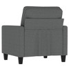 vidaXL Modern Dark Gray Sofa Chair with Polyester Fabric Upholstery and Durable Metal Frame for Living Room or Office - 4 of 4