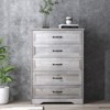 5/6 Drawer Dresser Farmhouse Storage Cabinet, Tall Chest of Drawers, Modern Wood Large Storage Closet Organizers for Living Room, Entryway, Hallway - 4 of 4