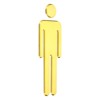 Unique Bargains Self-Adhesive Decor Office Business Men Restroom Sign - 3 of 4