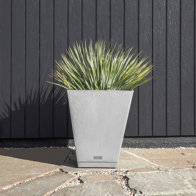 Nobleton Gray Square 10" Planter Saucer for Indoor/Outdoor