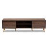 Landen Mid-Century Modern Wood TV Stand: Media Console for 65" Screen - Baxton Studio - 3 of 4