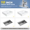 WOWOW 10-Inch Curved Faucet Deck Plate – Stainless Steel Escutcheon Cover - 2 of 4