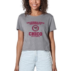Women's California State University Chico Circle Logo Crop Top T-Shirt - 1 of 4