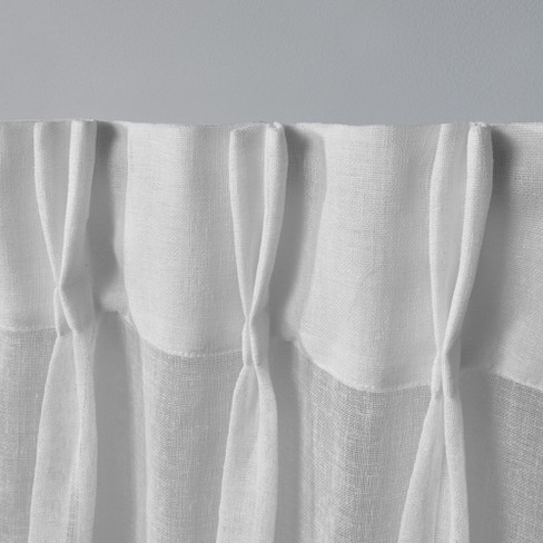 Belgian 5 Pinch Pleats Curtain Panels White 50x108 Target